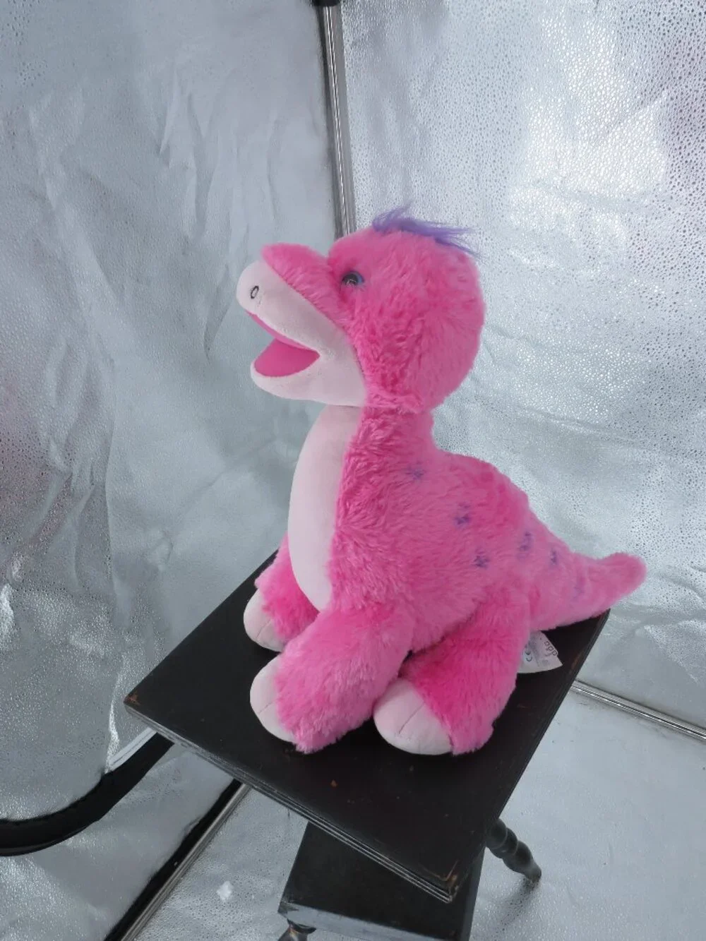 Build A Bear Pink Dinosaur Plush Purple Spots 15 in Medium Soft Stuffed Animal